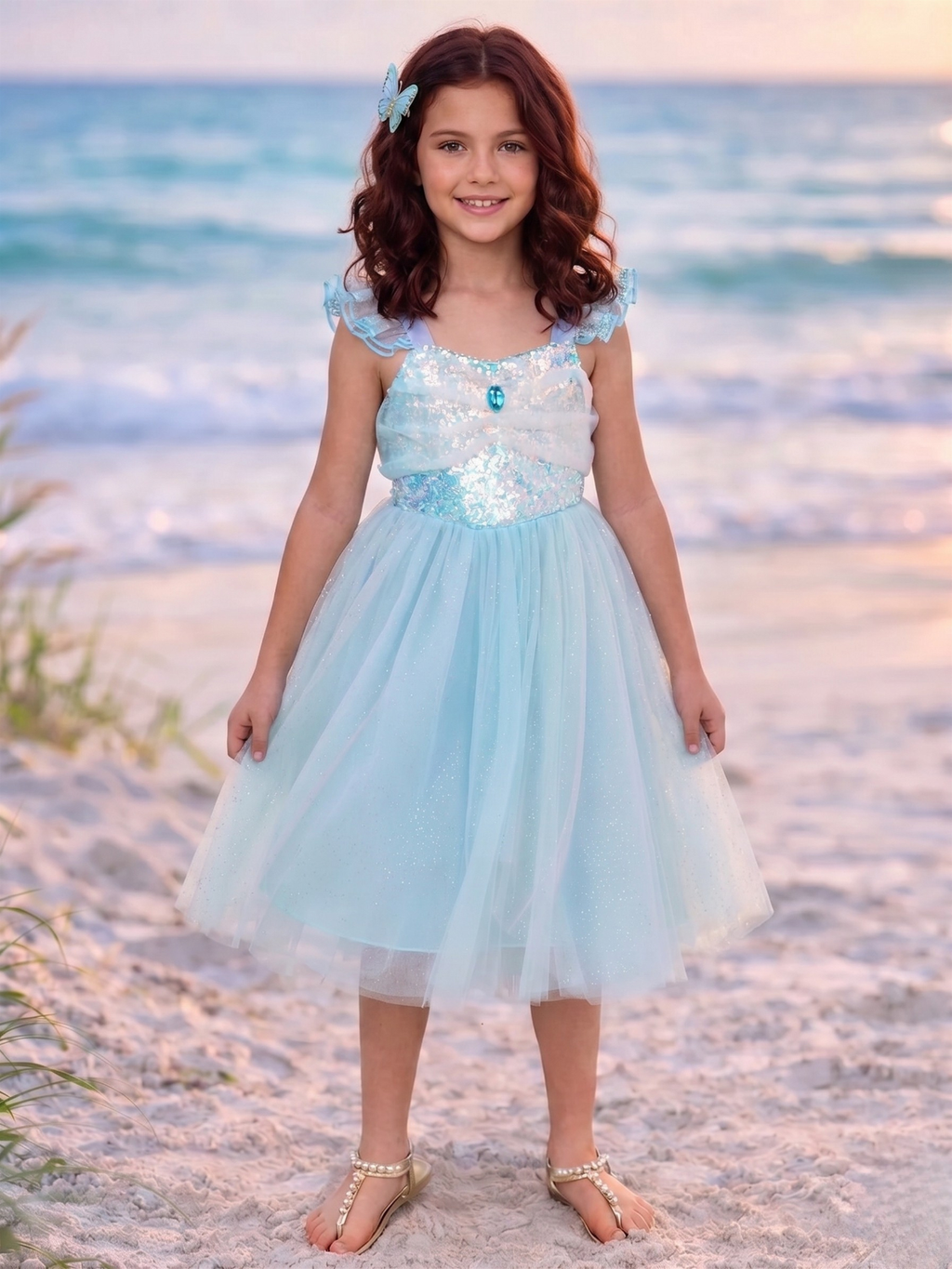Ocean Princess Sequin Tulle Dress