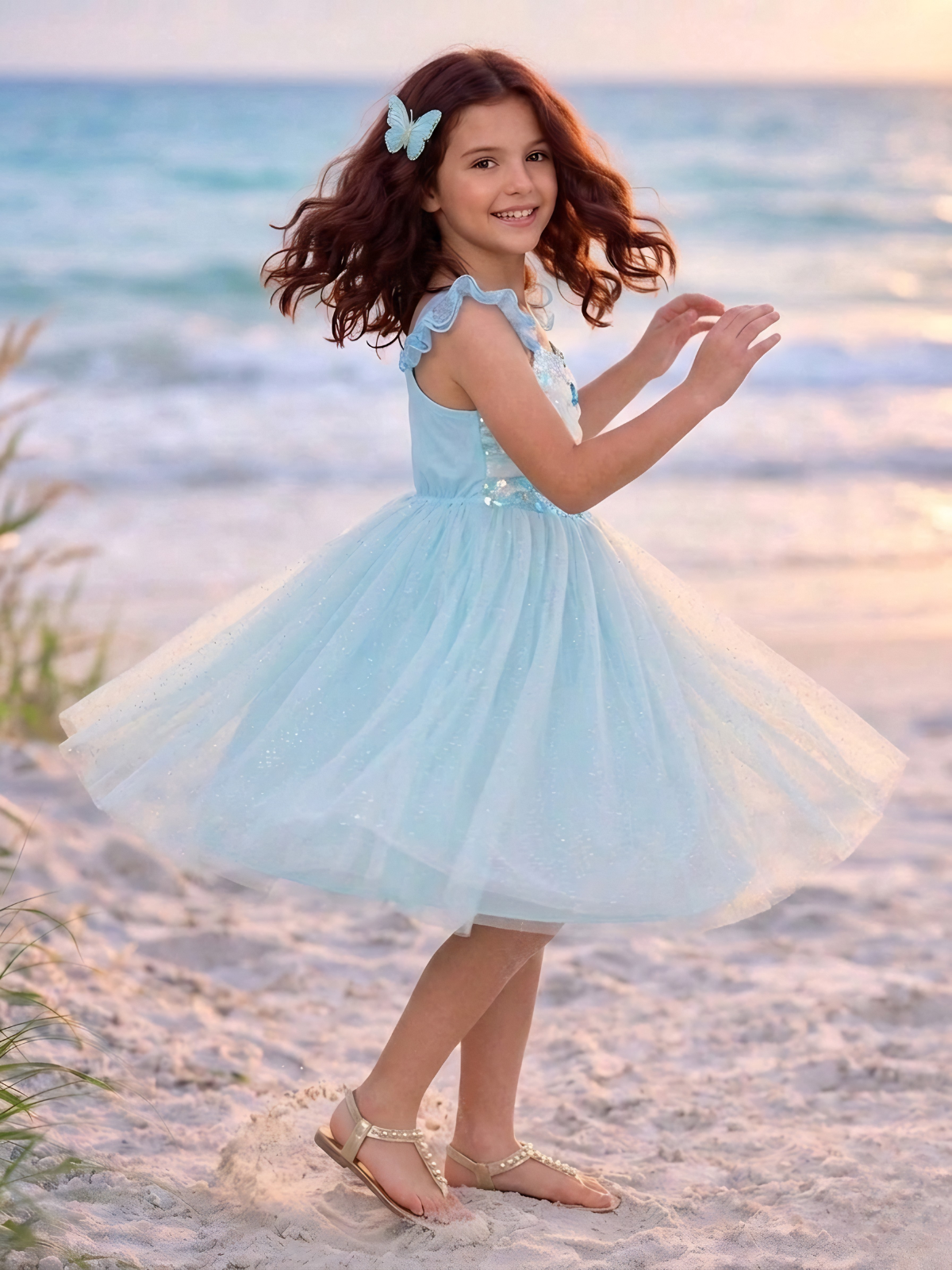 Ocean Princess Sequin Tulle Dress