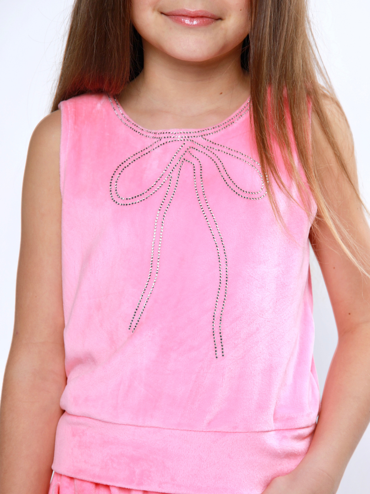 Dreamy Bow Velour Tank Top and Short Set