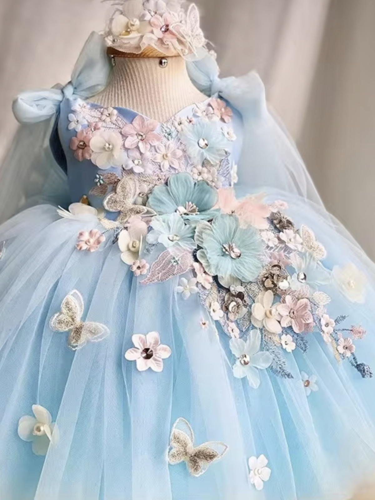Fairy Inspired Floral Tulle Dress