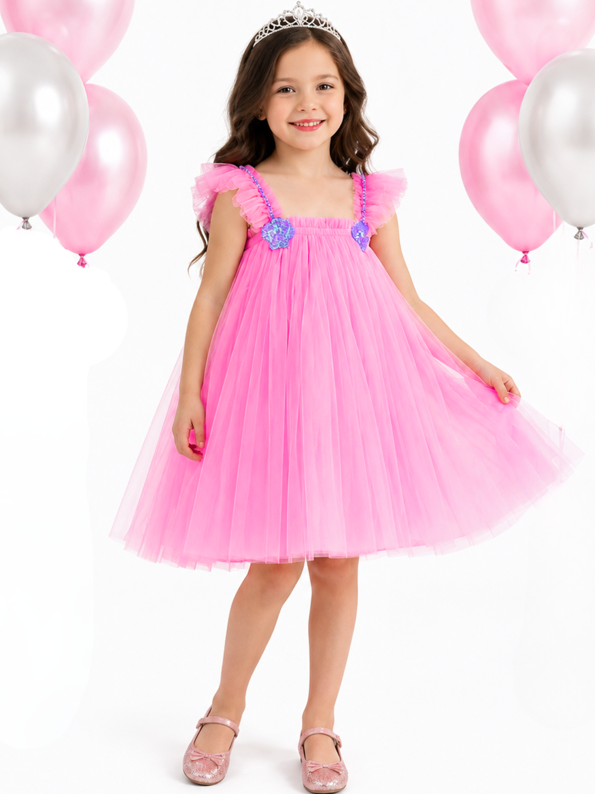 Birthday Bliss Blush Tulle Party Dress