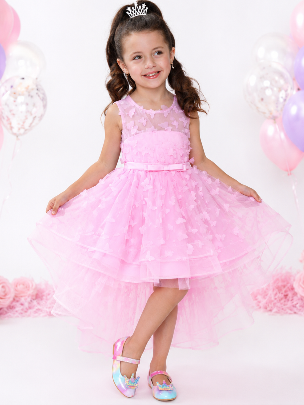 Dreaming With Fairies Pink Butterfly Tulle Dress