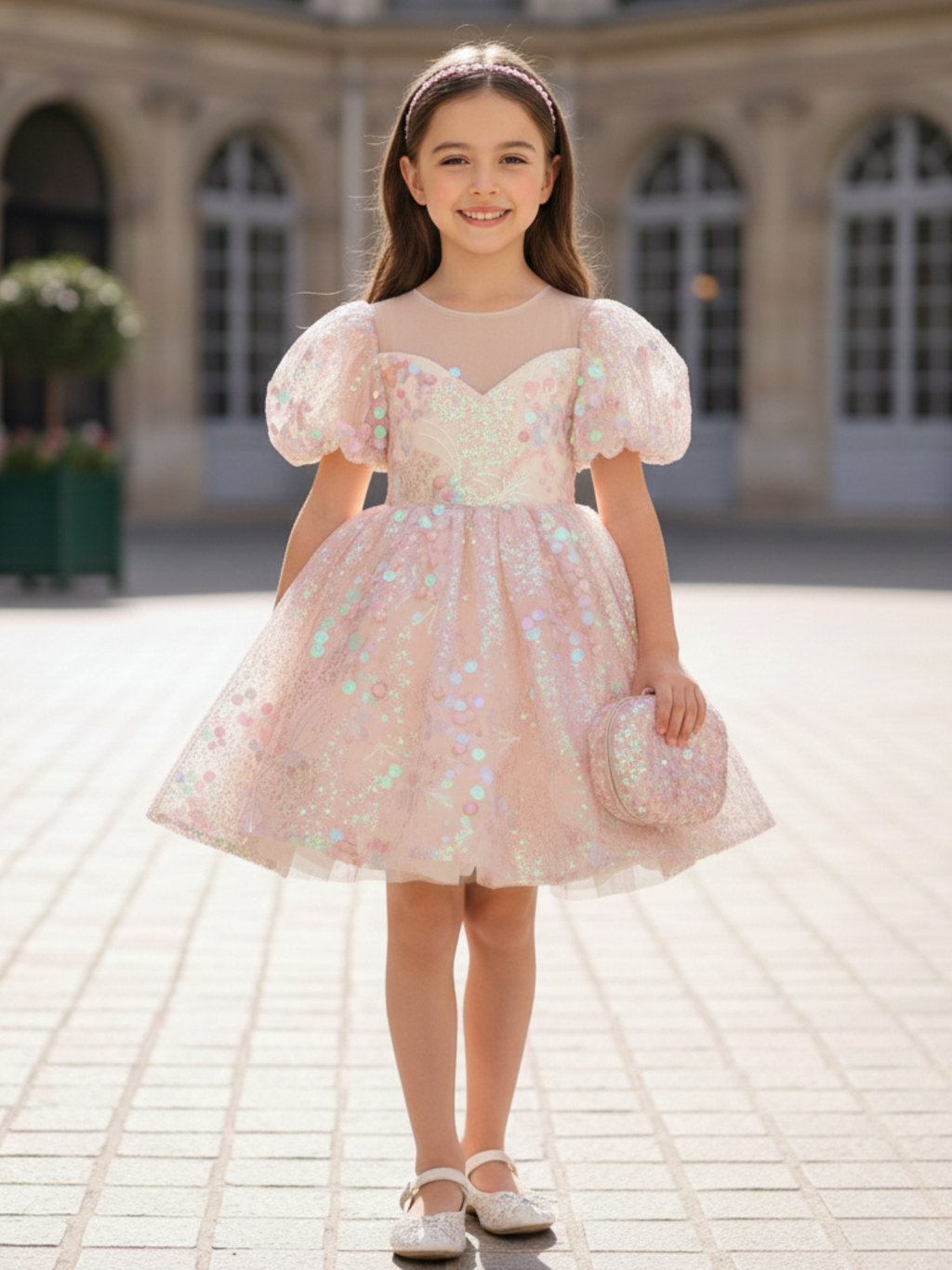 Pink Sequin Magic Mini Special Occasion Dress