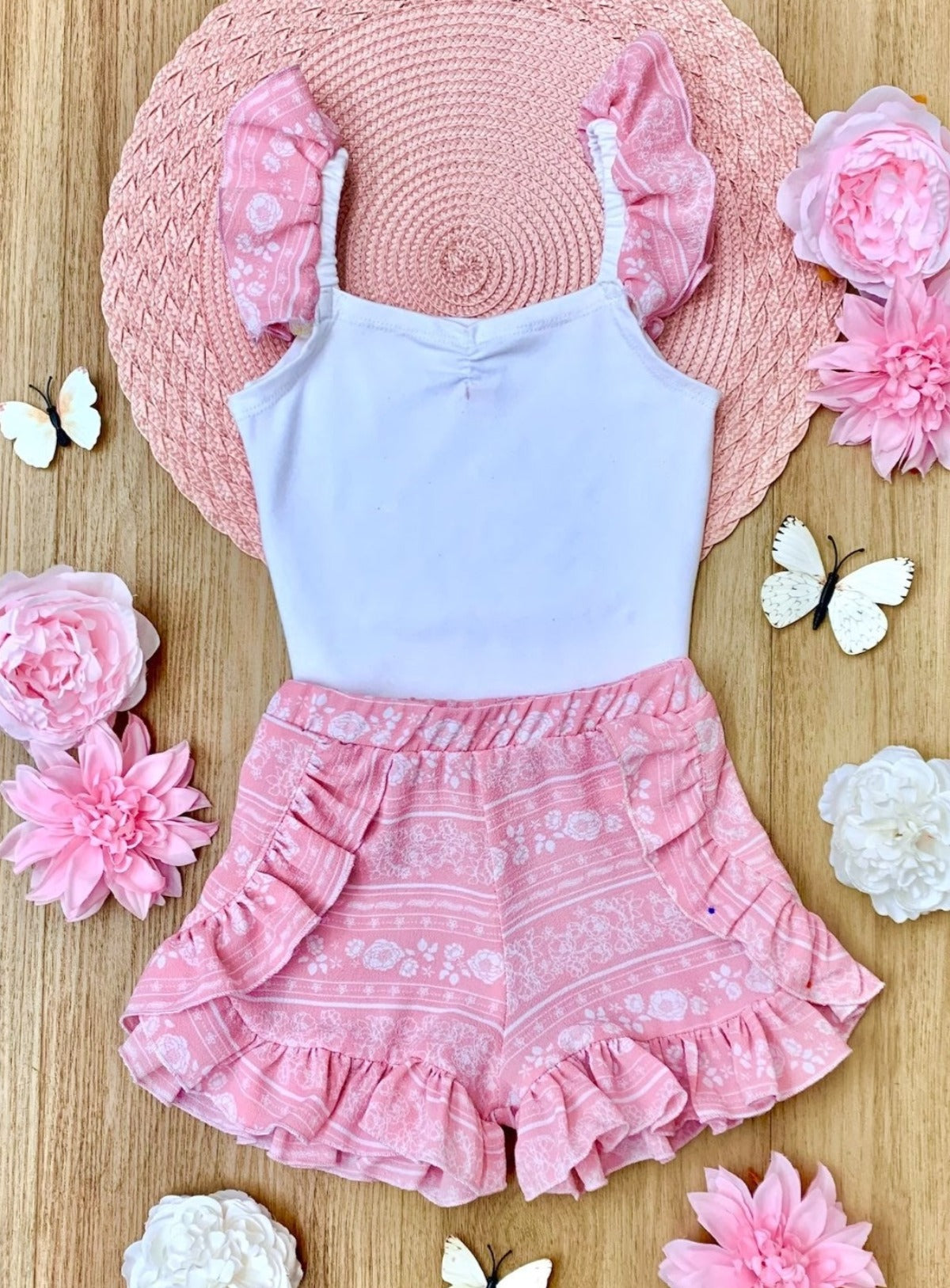 Love Those Frills Top and Ruffle Short Set