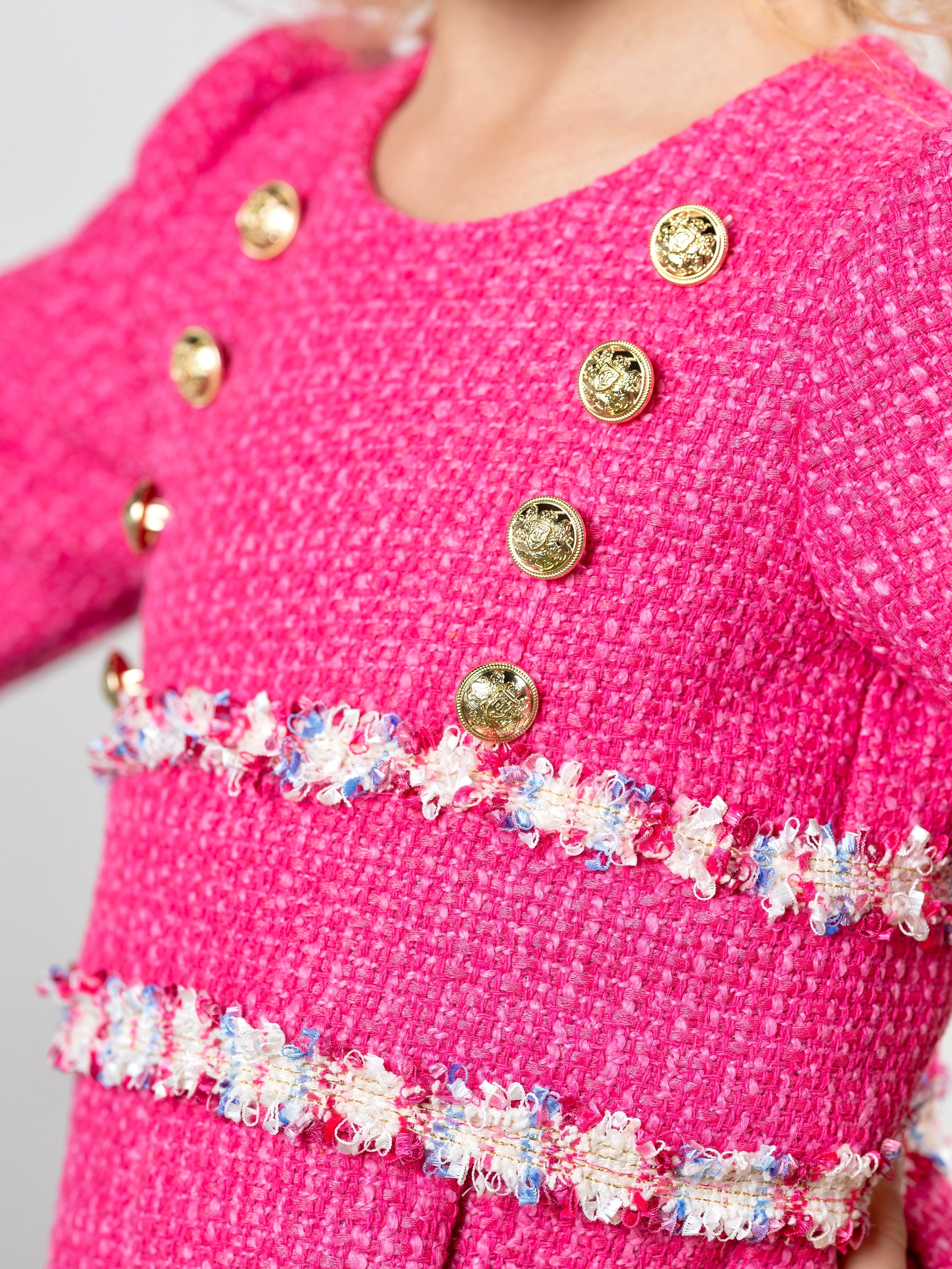 Pink Tweed Party Dress