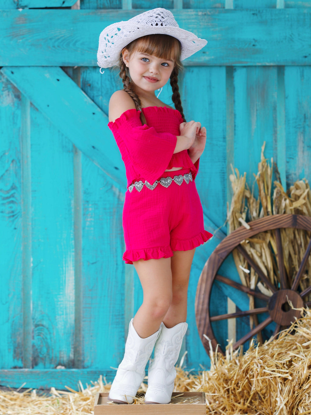 Comfy For Spring Smocked Top And Ruffle Short Set