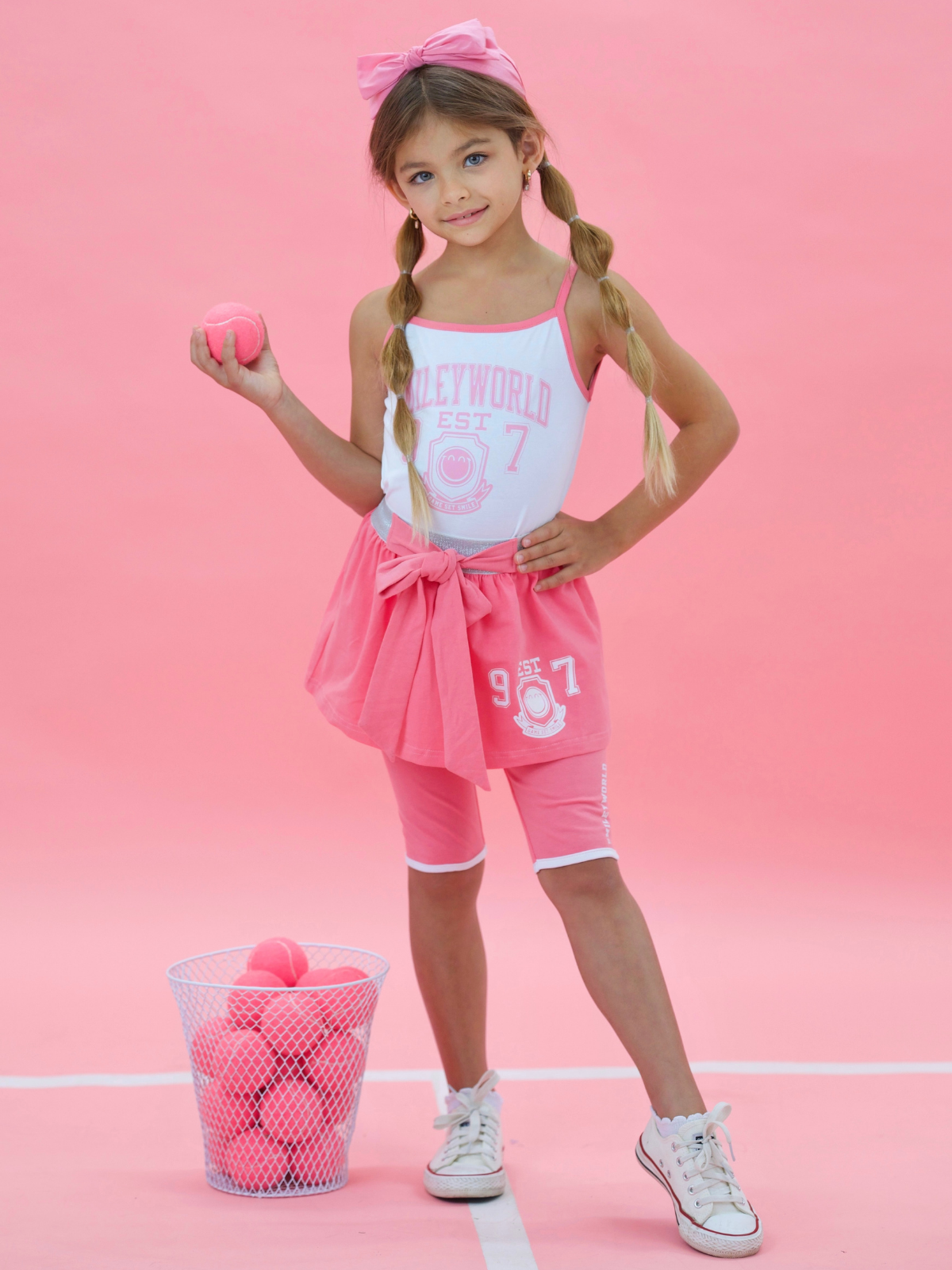 SmileyWorld Sweet & Sporty Bow Skirt Set