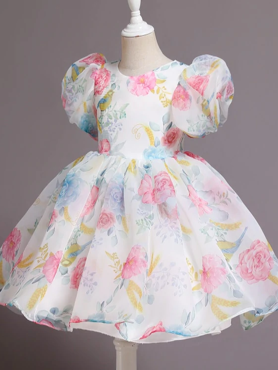 Fancy Floret Open Back Party Dress