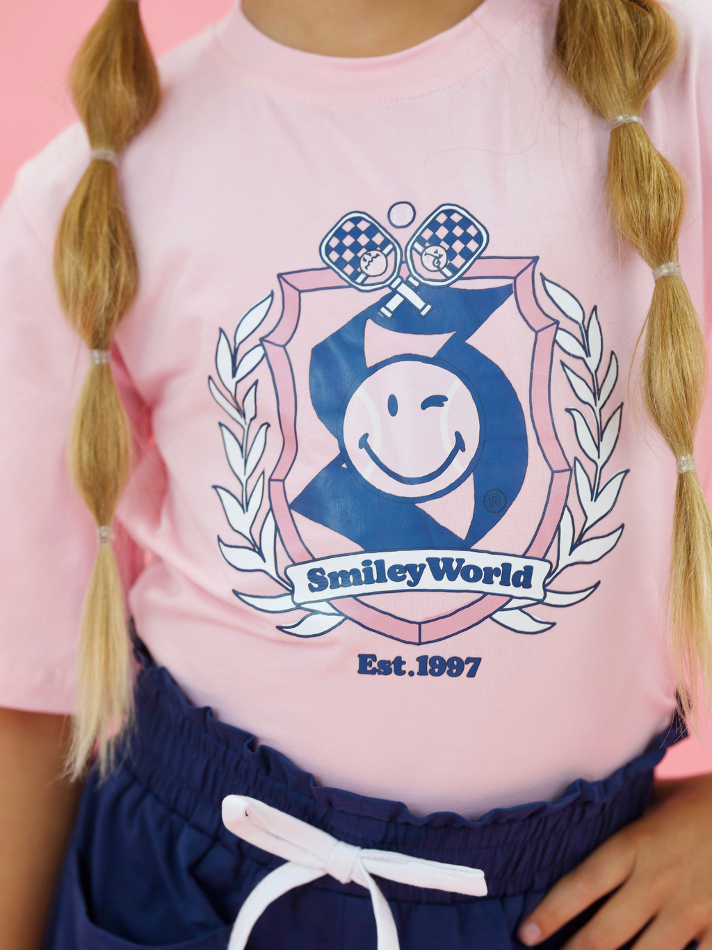 SmileyWorld Crest & Confidence Varsity Top and Athletic Short Set