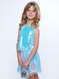 Sweet Sparkle Sequin Tank Top and Skirt Set