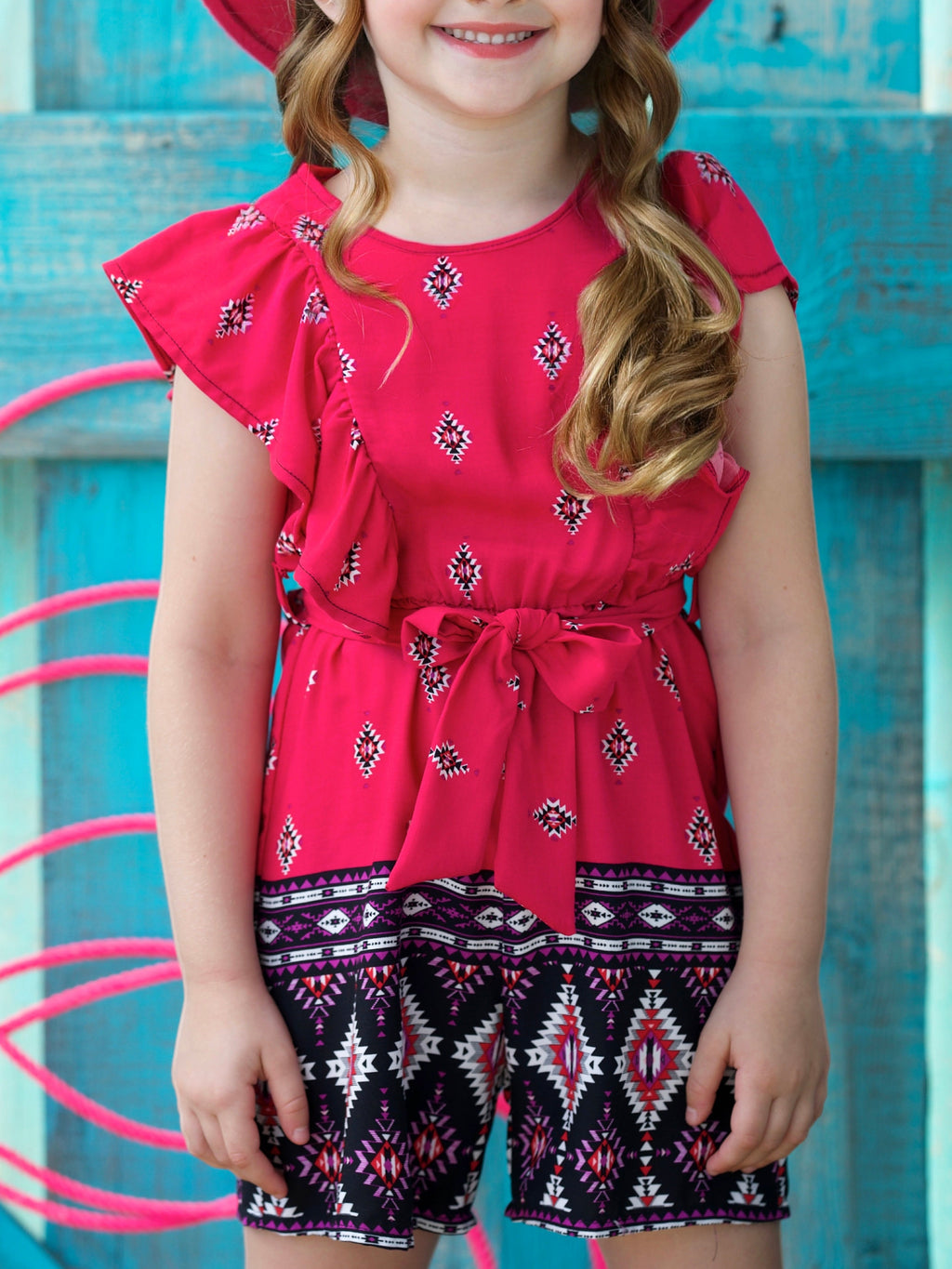 Desert Rose Ruffle Romper