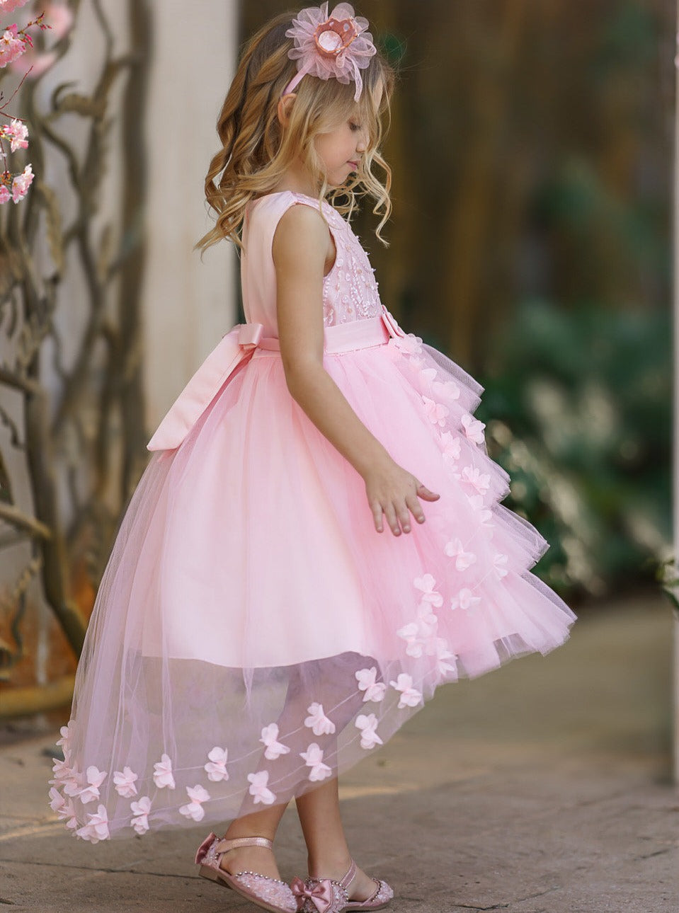 Fabulously Pink and Pretty Butterfly Special Occasion Dress