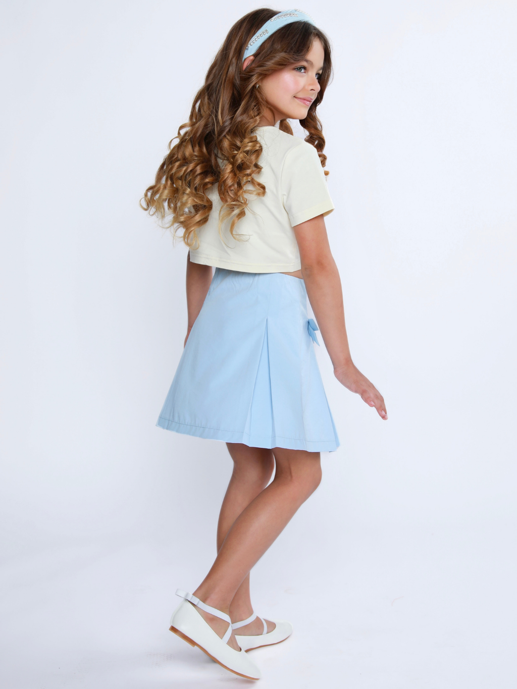 Lovely Bow Crop Top and Skirt Set