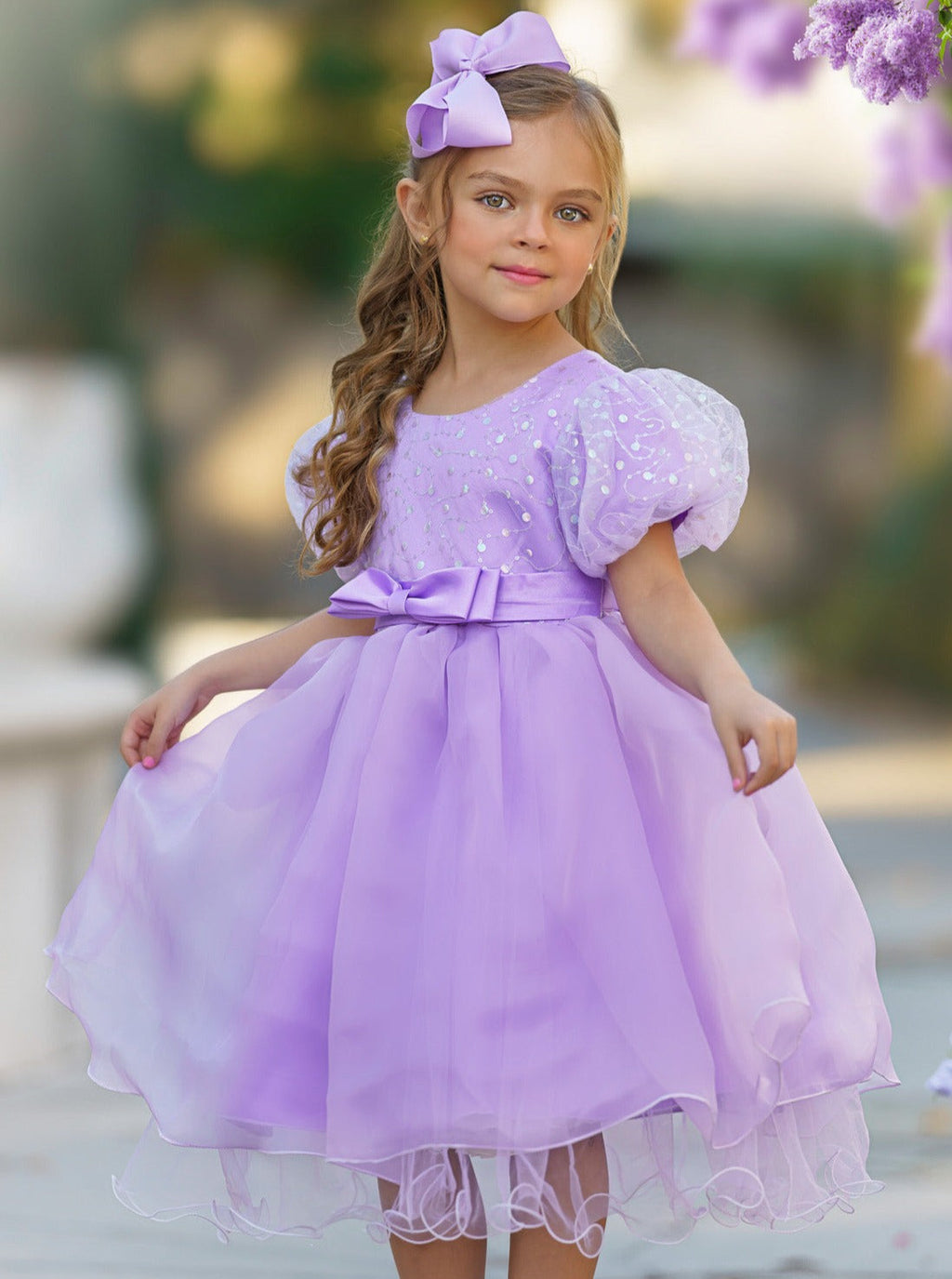 Starlight Glam Puff Sleeve Formal Dress