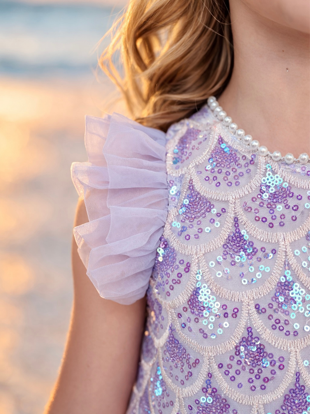 Seaside Shimmer Mermaid Tulle Dress