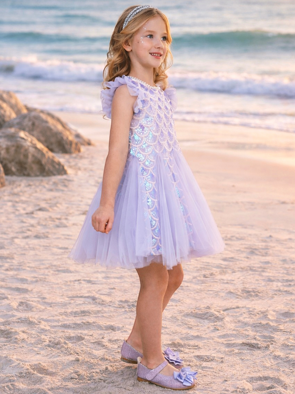 Seaside Shimmer Mermaid Tulle Dress
