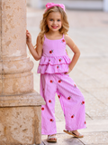 Mommy and Me Sweet Bloom Gingham Embroidered Set