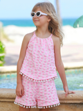 Sunny Daze Pom-Pom Tank and Short Set
