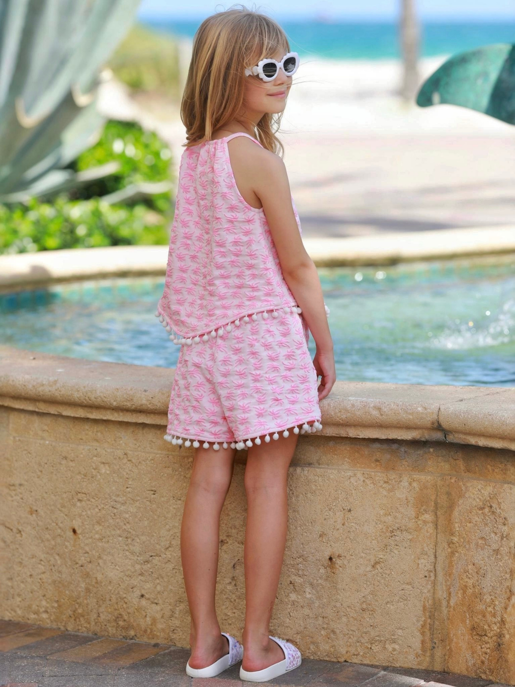 Sunny Daze Pom-Pom Tank and Short Set