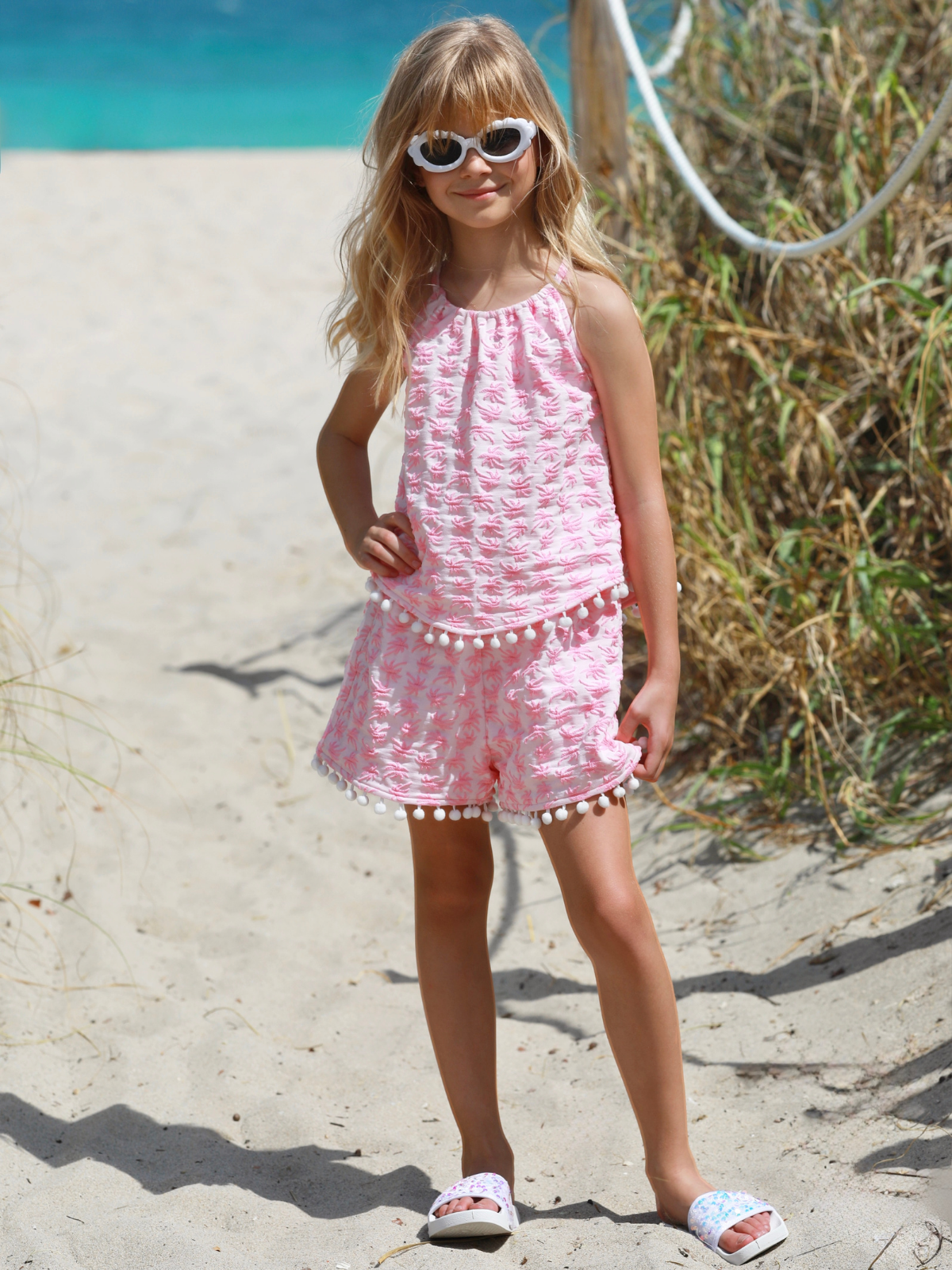 Sunny Daze Pom-Pom Tank and Short Set