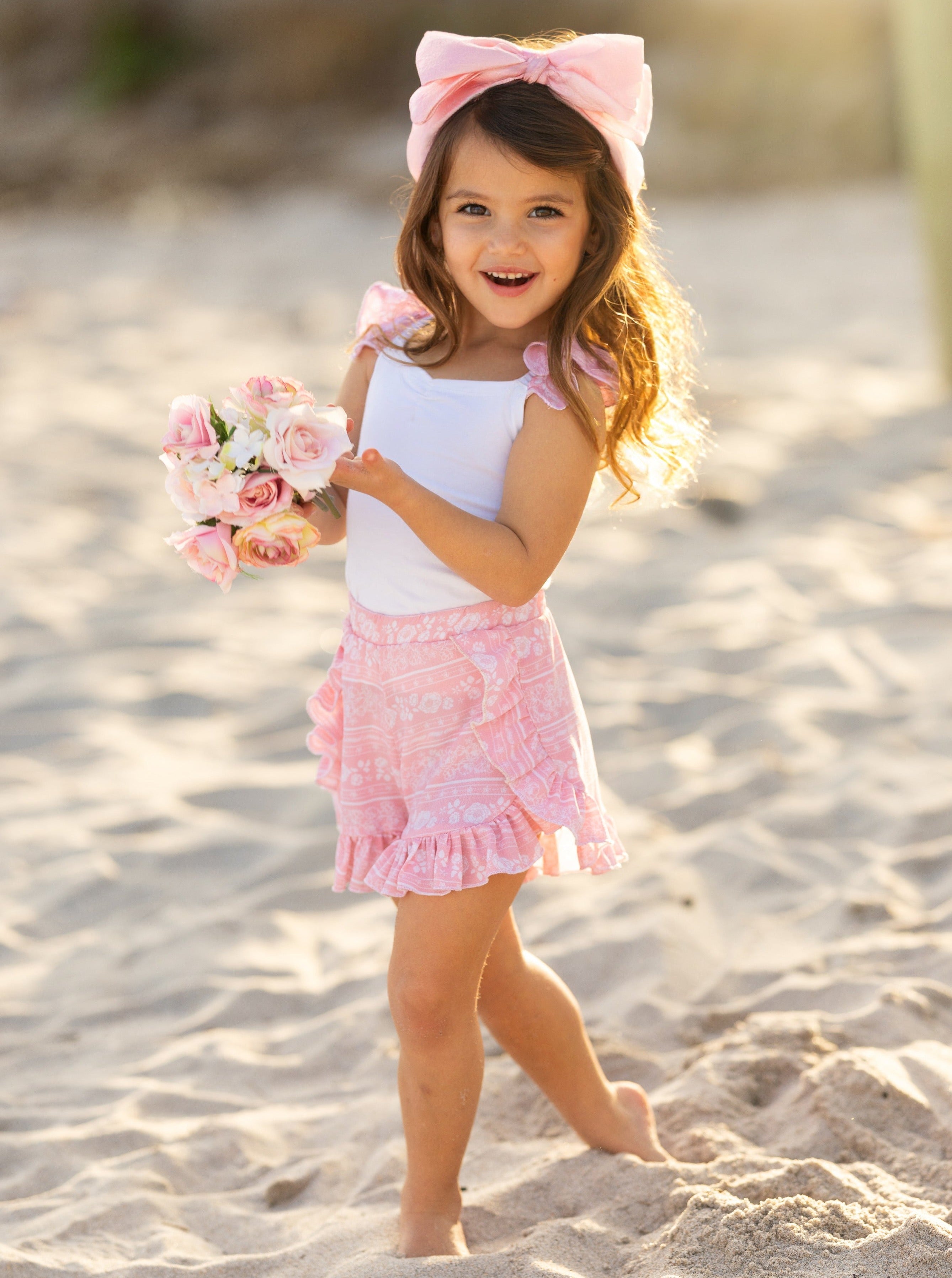 Love Those Frills Top and Ruffle Short Set