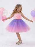Dreamy Twirl Pink Ombre Tulle Dress