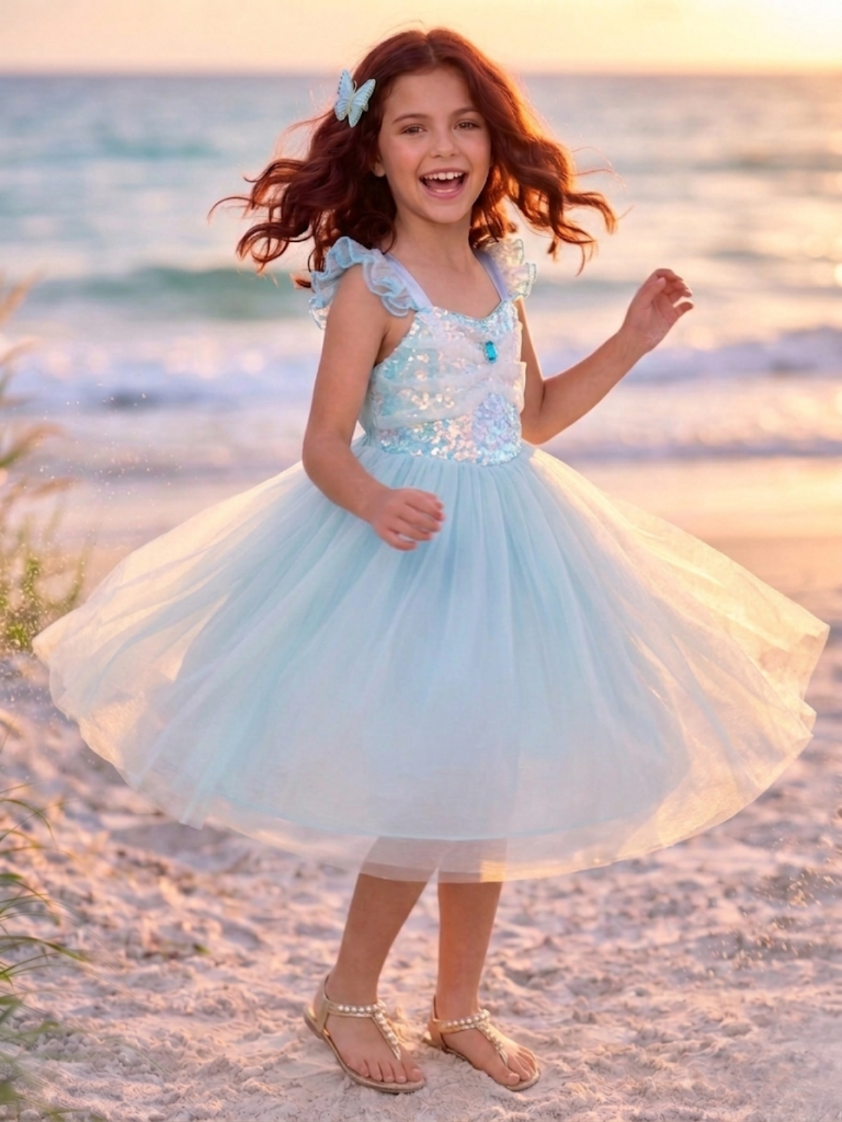 Ocean Princess Sequin Tulle Dress