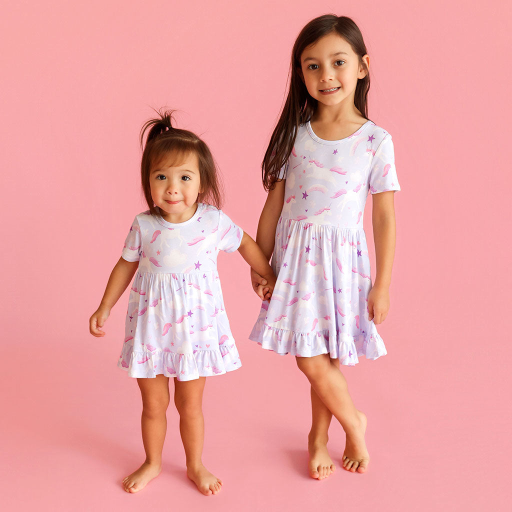 Thea Ruffled Twirl Bodysuit Dress