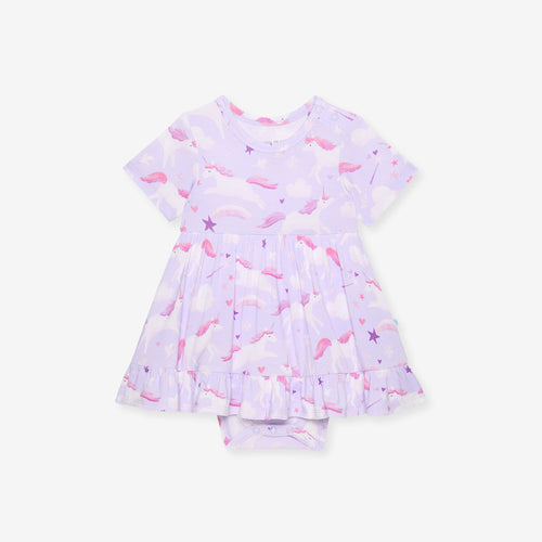 Thea Ruffled Twirl Bodysuit Dress