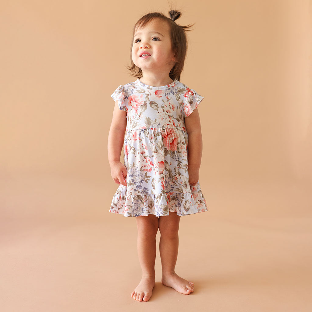 Aviva Ruffled Twirl Bodysuit Dress