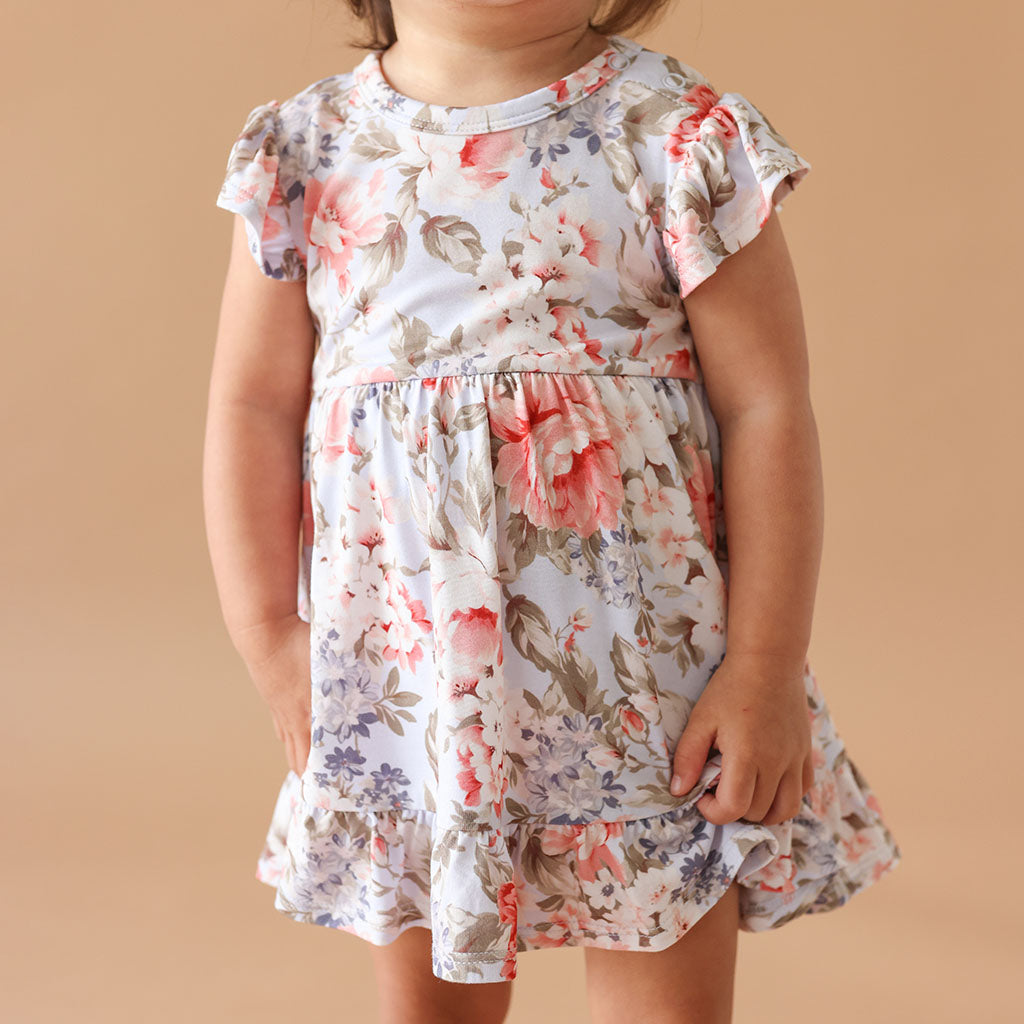 Aviva Ruffled Twirl Bodysuit Dress