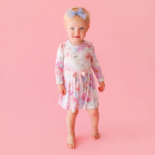 Dominique Bow Twirl Bodysuit Dress