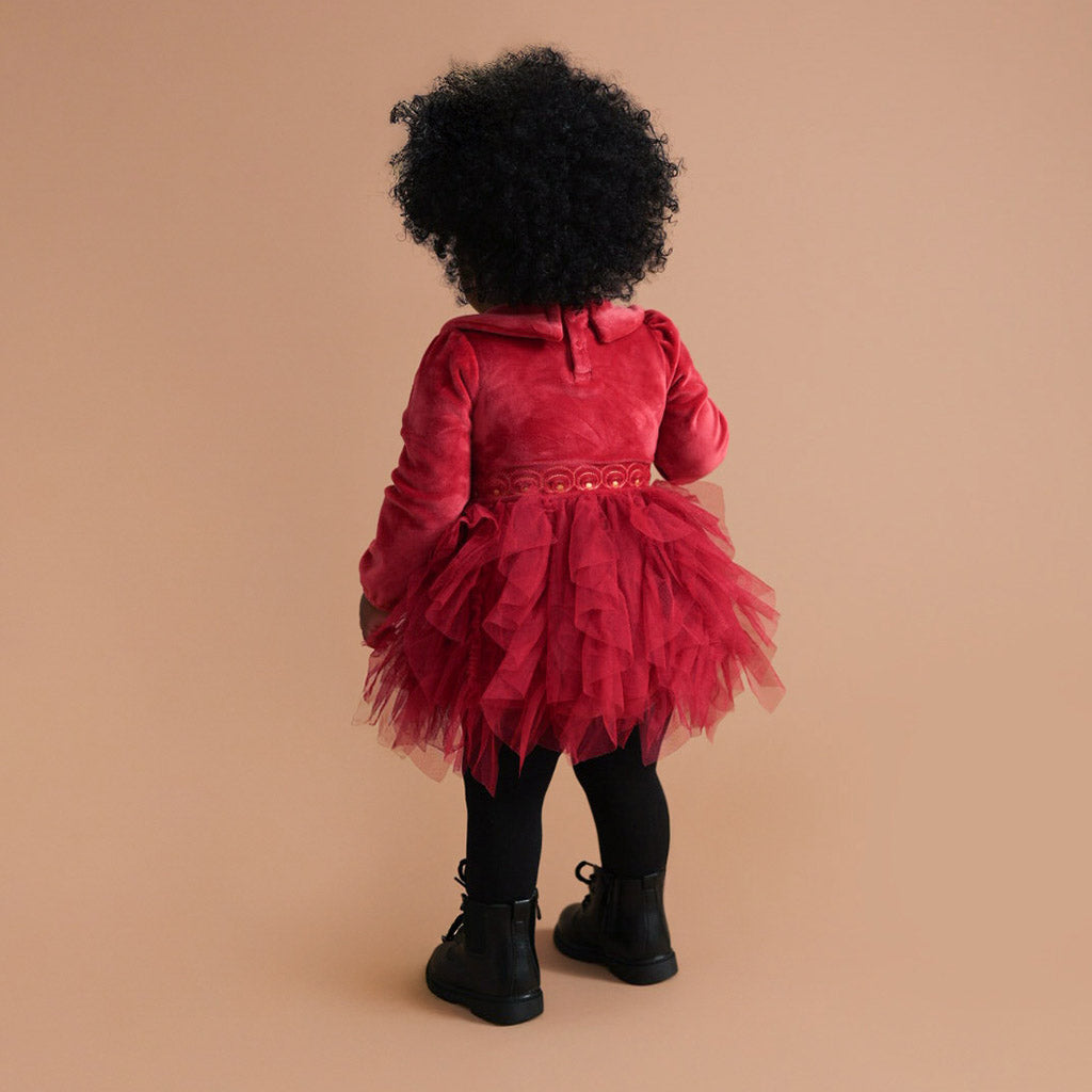 Disney Hocus Pocus Mary Velour Tulle Bodysuit Dress