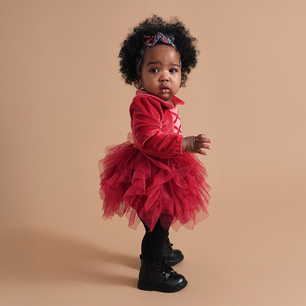 Disney Hocus Pocus Mary Velour Tulle Bodysuit Dress