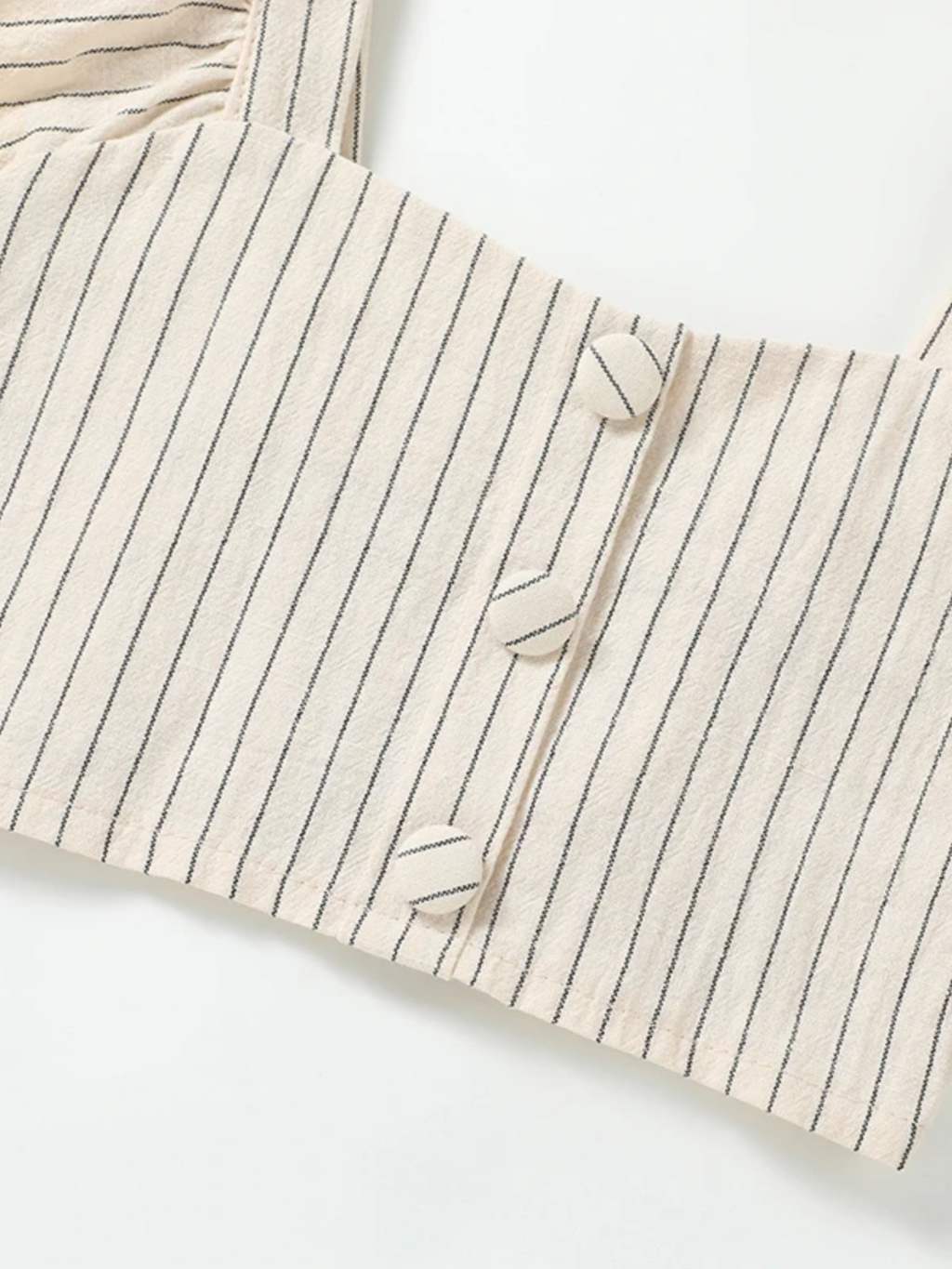 Chic Striped Flutter Sleeve Top & Belted Shorts Set