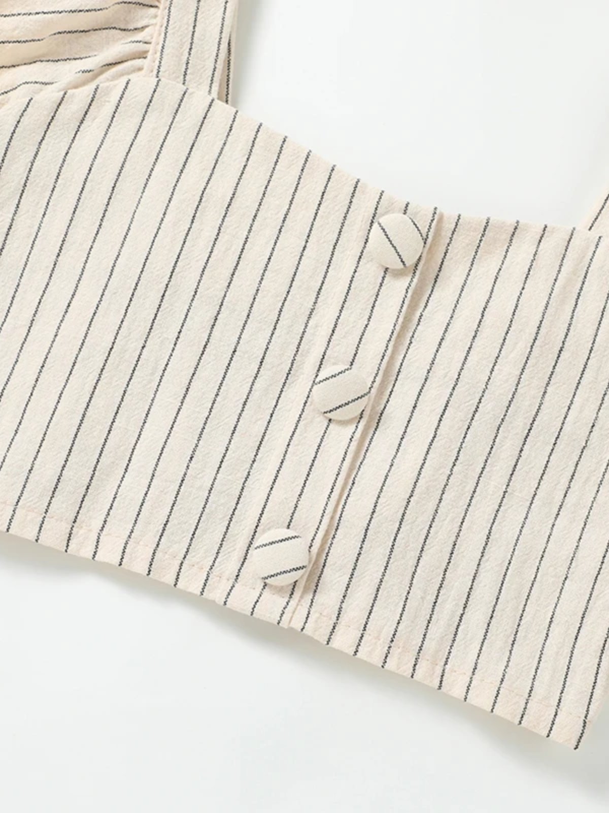 Chic Striped Flutter Sleeve Top & Belted Shorts Set