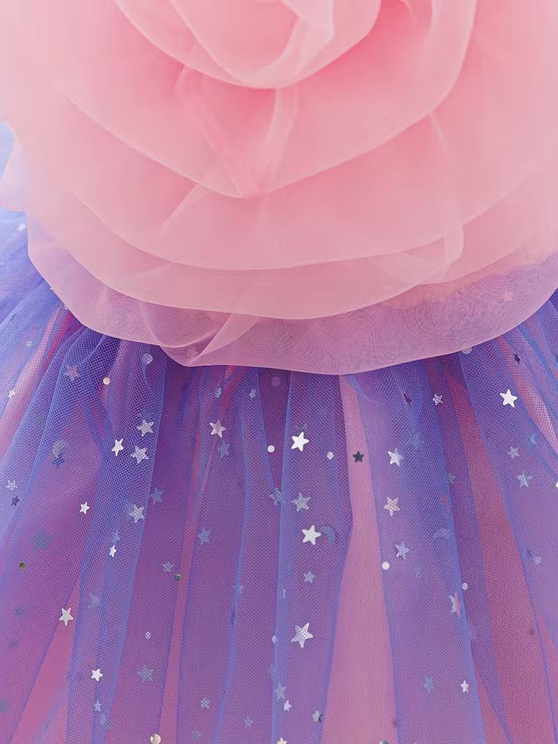 Dreamy Twirl Pink Ombre Tulle Dress
